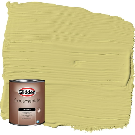 Glidden Fundamentals Serene Scene / Green Flat Exterior Paint, 1 Quart