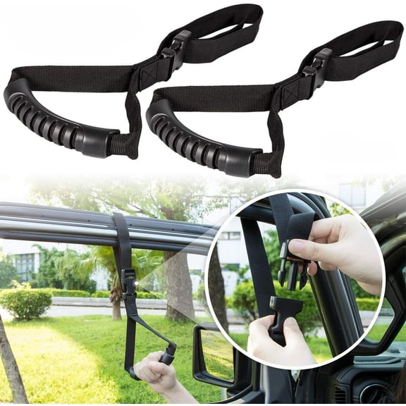 2Pcs Adjustable Standing Aid Safety Handle Nylon Car Grip Handle Vehicle Support