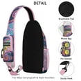 thumbnail image 3 of Rustic French Country Sling Bag – Antique Boho Floral Crossbody Backpack, Lightweight Travel Daypack with Adjustable Strap & Multi-Pocket Design, 3 of 5