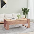 thumbnail image 1 of vidaXL Coffee Table 43.3"x23.6"x15.7" Solid Teak Wood, 1 of 6