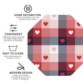 thumbnail image 3 of Kdxio Heart Plaid Funny Coasters,4 Pcs Leather Coasters,Housewarming Gifts,Protect Furniture from Water Marks Scratch and Damage, 3 of 8
