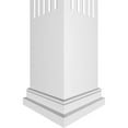 thumbnail image 4 of Ekena Millwork 12"W x 10'H Craftsman Classic Square Non-Tapered, Fluted PVC Column Kit, Prairie Capital & Prairie Base, 4 of 9