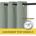 Winnerw Blackout Sage Green Curtain 54 inches Long, Grommet Thermal