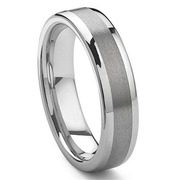 Andrea Jewelers 6MM Tungsten Carbide Wedding Band Ring Sz 5.0