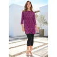 thumbnail image 6 of Roaman's Women's Plus Size Cotton Ultimate Boatneck Tunic With Side Slits, 6 of 6