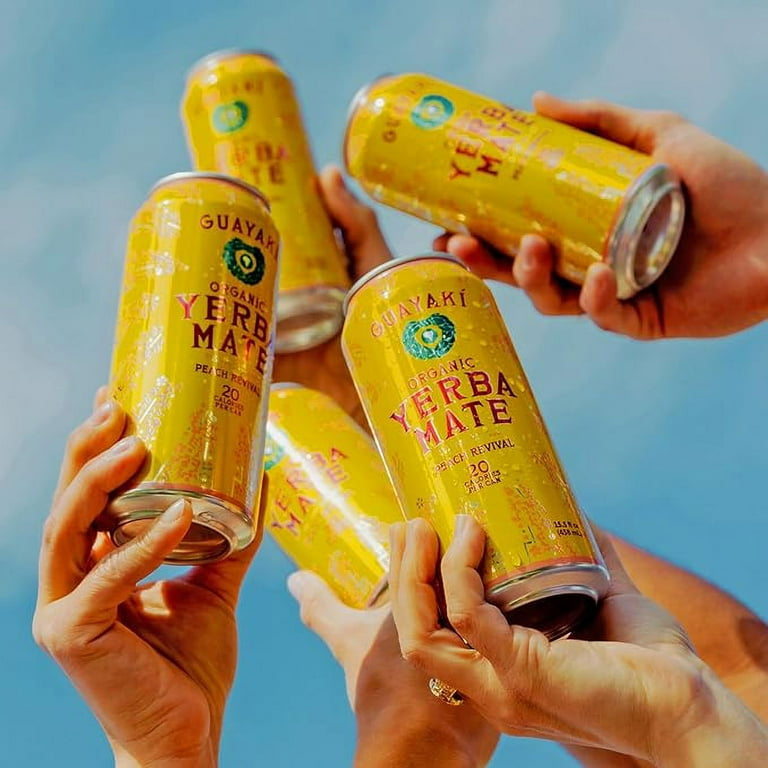 Guayaki Yerba Mate, Peach Revival, Organic, 15.5oz