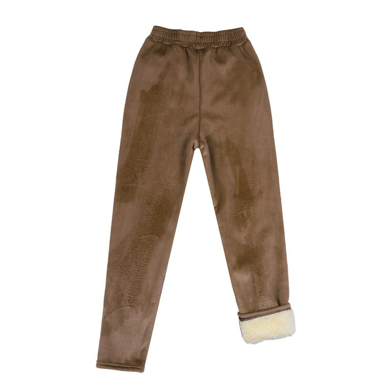 Brown thermal leggings, Women's sports trousers