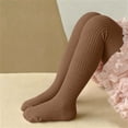 thumbnail image 5 of Zefriona Kids Knitted Cotton Striped Twisted Pantyhose for Dance & Layering – Stretchy Comfort Fit Base Pants, Ages 2–7 Years Brown Size 3T, 5 of 8