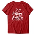 thumbnail image 2 of QUNYINEY Casual Women Shirts Easter Short Sleeve Crew Neck Pullover Tops Loose Tops for Women, 2 of 3