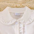thumbnail image 5 of mgoYE Toddler Girl Button Shirt Tie Knot Shirt Plaid Blouse Sleeveless Ruffled Tops Kids Baby Summer Clothes Size 18-24 Months White, 5 of 9