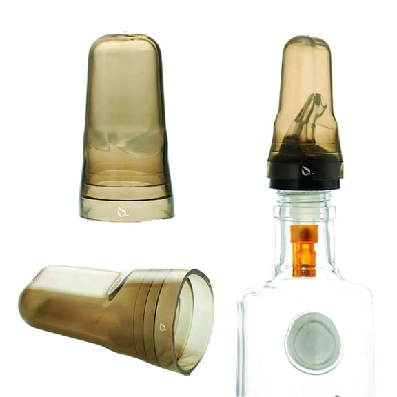 [4 Pack] Translucent Liquor Pourer Cover Caps, Bottle Top Cover, Spout Cover, Bar Supplies, Restaurant Supplies, BPA Free Plastic, Cap Covers, Universal Cover for Liquor & Wine Bottle