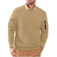 thumbnail image 1 of Sweatpants pour Hommes avec Poches Couleur Unie Manches Longues Col Rond Chandail en Molleton Top, 1 of 8