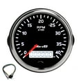 thumbnail image 1 of JUSPOCKET Tacómetro de 85 mm/3,35 pulgadas, 0‑4000 RPM, IP67, resistente al agua, luz de fondo blanca y ámbar para motor de gasolina de 1‑8 cilindros, 1 of 20