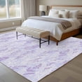 thumbnail image 4 of Light Purple Flowers Area Rugs 6'x9', Washable Small Throw Rugs for Kitchen Dining room, Spring Vintage Flowers Rustic Plants Indoor Outdoor Rug Non-Slip Low Pile Carpet Runner Reversible Floor Mats, 4 of 8