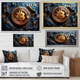 thumbnail image 4 of Designart "Fashionable Azure Bitcoin" Fashion Bitcoin Canvas Wall Art, 4 of 7