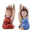 thumbnail image 2 of 2 Piezas De 12.5 Cm Estatua De Niño Y Niña De Niño Y Niña Adorno De Escritorio Religioso, 2 of 9