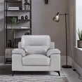 thumbnail image 2 of Lexicon Mischa Fauteuil d'Appoint Assorti en Cuir, Gris Argenté, 2 of 7