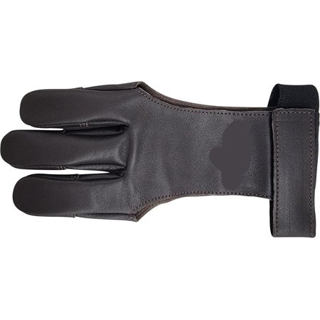 BESTSKY Leather Traditional 3 Finger Archery Shooting Gloves for Recurve Or Compound Bow-Hunting Target Protective Finger Tab Three Finger Guard for Adults Men Women and Youth