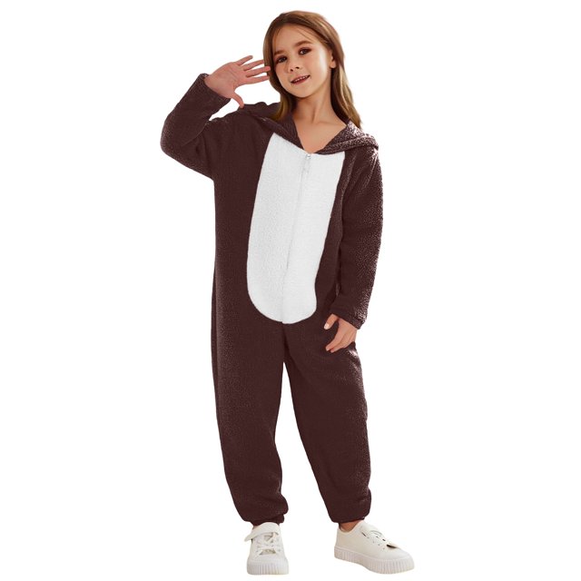 Pyjama d'Halloween pour Enfants Chaud Ensemble de Pyjama Parent-Enfant d'Halloween avec Capuche Imprimée Pyjama d'Halloween Assorti