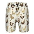 thumbnail image 4 of Kdxio Chicken Cartoon Pattern Mens Casual Shorts - Drawstring Summer Beach Sports Shorts for Men, 4 of 9