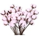 thumbnail image 1 of 30 piezas de tallos de algodón, flores de algodón secadas naturalmente, decoración estilo granja (azul) Adepaton LL-2394-2, 1 of 7