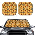 thumbnail image 2 of Balery Colorful Bohemian Sunflower Parasol para parabrisas de coche de 2 piezas | Parasol plegable para parabrisas delantero de coche para la mayoría de sedanes-Medium, 2 of 6