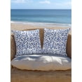 thumbnail image 5 of Outdoor Pillows Waterproof, Blue Botanical Bedding Throw Pillows with Insert for Couch Sofa Bed, Spring Summer Leaf Watercolor 16x16 Inch Pillowcases Decorative Camping Patio Pillow Set of 2, 5 of 8