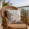 thumbnail image 4 of Bomd Blue Pillow Covers 18x18, Blue and Cream Floral Chinoiserie Throw Pillows, Vintage Rustic Toile Flower Decorative Pillow Cases, Outdoor Chinoiserie Decor Cushion Case for Couch Bed Sofa, 4 of 6