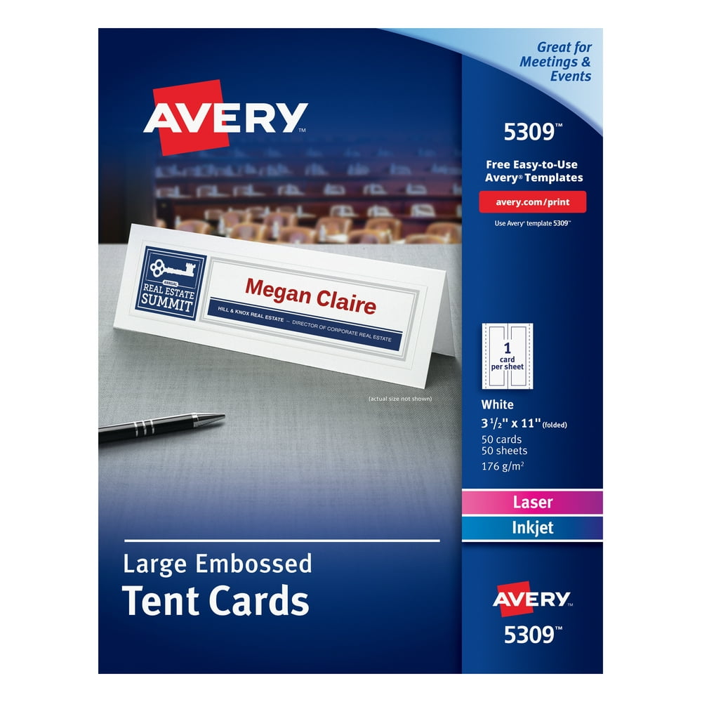 Avery Tent Card Template 5309
