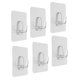 thumbnail image 5 of Ganchos adhesivos sin rastros (máx .: 33 lb) - Uñas sin rayones en 2 colores Plata -6pcs, 5 of 9