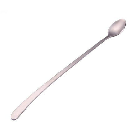 

Stainless Steel Ice Cream Long Handle Tea Dessert Tableware Kitchen Supplies Stir Spoon Fruit Fork SILVER SPOON