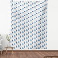 thumbnail image 3 of Fantasy World Fabric by the Yard, Doodle Astronomy Clouds Swirls and Stars, Decorative Upholstery Fabric for Chairs & Home Accents, 3 Yards, Slate Blue Apricot by Ambesonne, 3 of 4