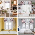 thumbnail image 5 of Window Valance for Kitchen, Lavender Rose Pastoral Wildflower Board Rod Pocket Short Curtain for Small Windows, Light Filtering Decorative Valance, 56 x 16 Inch, 1 Panel, 5 of 9