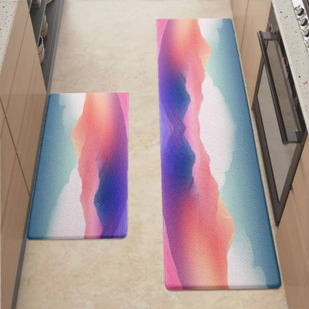 

Anti Fatigue Kitchen Mat Gradient Kitchen Rugs Non Slip Cushioned Standing Mat for Sink Floor Laundry Office Desk Mid 17.3 x 29