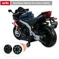 thumbnail image 5 of TCARAIWEN 24V Kids Motorcycle Electric Motorbike Aprilia Licensed Ride on Toy w/LED Lights Bluetooth Music Battery Powered 5MPH for Kids 3-11 Years Old,Blue, 5 of 9