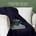 thumbnail image 3 of JMR Soft Twin Size Fleece Blanket 66x90 Beige-Ultra-Soft and Warm Fleece Throw Blanket for Bed, Couch, or Sofa-Machine-Washable, Shrink-Resistant, Wrinkle-Resistant Microfiber Plush Navy, 50X60, 3 of 7