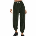 thumbnail image 2 of HongQid Plush Warm Pajama Pants, Fluffy Soft Fleece Sleep Pant Tapered with Pockets Lounge Pj Bottoms for Women, 2 of 6