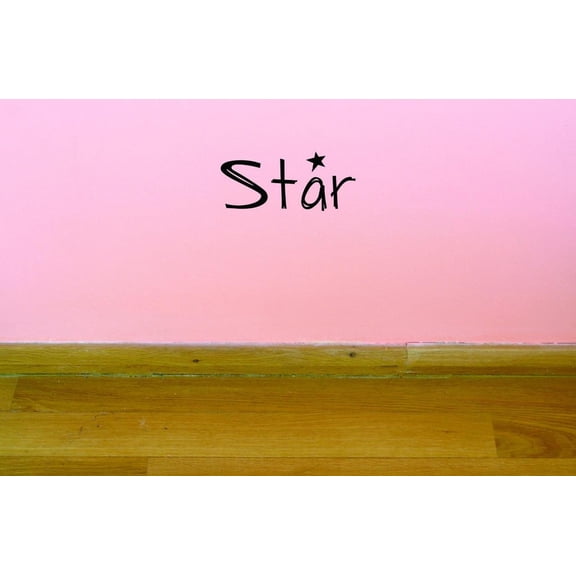 Custom Decals Star Wall Art Size: 16 X 24 Inches Color: Black
