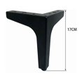thumbnail image 3 of Set of 4 furniture legs up to 600kg, modern metal triangular table legs, hairpin furniture legs for cabinets, sofas, black (17cm), 3 of 4