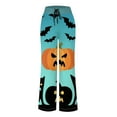 thumbnail image 5 of adviicd Cozy Halloween Pajama Pants for Women - Cute Baggy Sweatpants Lounge Outfits (Mint Green, S), 5 of 6