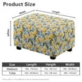 thumbnail image 7 of Xixirimido Lemon Vintage Floral Blue Pattern Ottoman Cover Rectangle Stretch Footrest Stool Cover for Storage Ottoman, Foot Stool Slipcover Protector with Nonslip Elastic Bottom, Large, 7 of 7