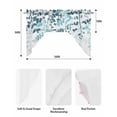 thumbnail image 5 of Teal Blue Leaves Swag Valances for Windows, Small Curtains Drapes, Summer Botanical Kitchen Window Curtains Over Sink Rod Pocket Window Treatment Valance for Bedroom/Bathroom 56"x36", 5 of 5