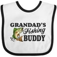 thumbnail image 3 of Inktastic Grandad's Fishing Buddy Boys Baby Bib, 3 of 4