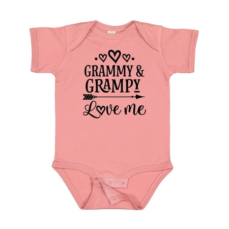 

Inktastic Grammy and Grampy Love Me Valentine Gift Baby Boy or Baby Girl Bodysuit