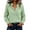 Green(Ladies Tops), variant on Women's Gingham Plaid Button Down Shirts Elegant Long Sleeve Ruffle Collar Blouses Lightweight Casual Fall Work Tops