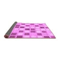 thumbnail image 2 of Ahgly Company Indoor Round Checkered Purple Modern Area Rugs, 7' Round, 2 of 4