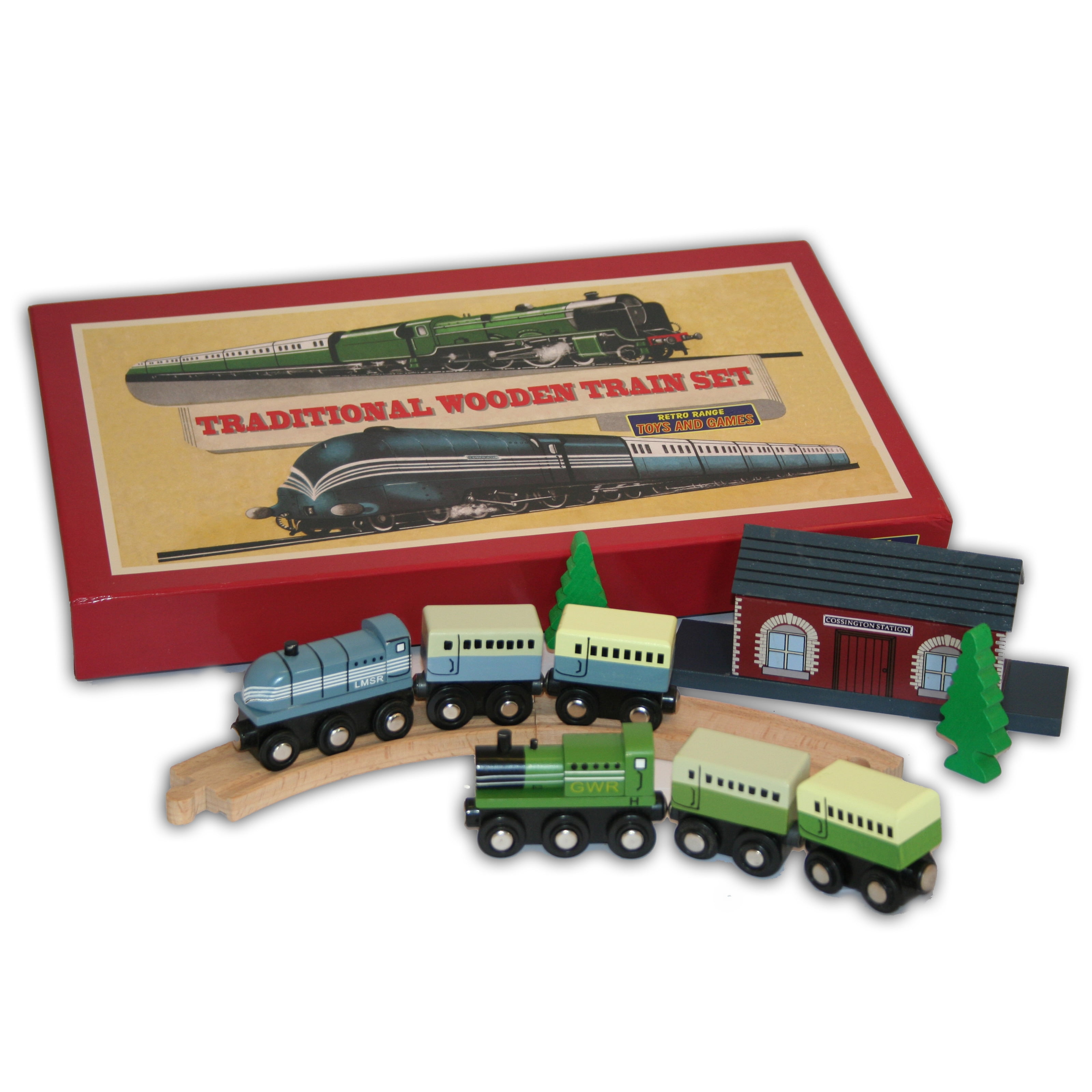 wooden train set walmart