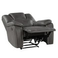 thumbnail image 5 of Bowery Hill Transitional Charcoal Gray Faux Leather Manual Recliner, 5 of 10