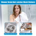 thumbnail image 3 of PEXIOAN 4" X 4" Disposable Shower Drain Cover, Hair Catcher for Bathroom, Laundry, Bathtub, Kitchen, Sink, White (100 PCS), 3 of 6