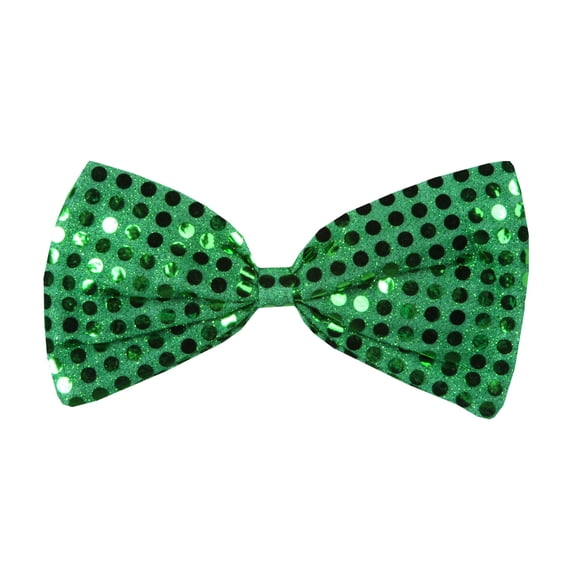 Green Glitz 'N Gleam Bow Tie Party Accessory (1 count) (1/Pkg)